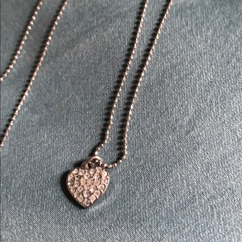 Heart diamond accent necklace